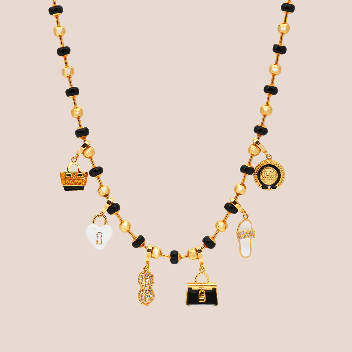 Luxury Purse with Dangling Lock